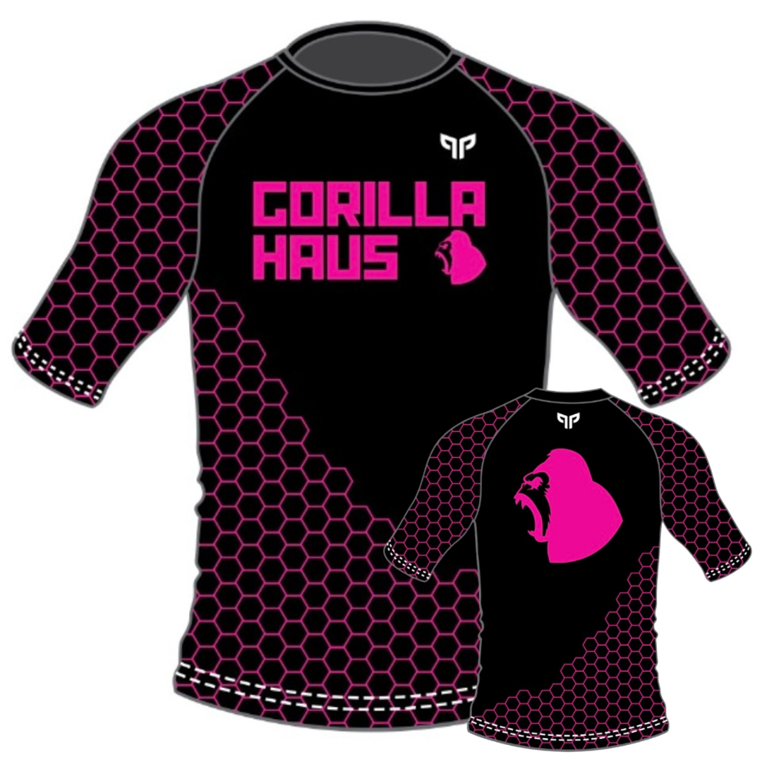 Gorilla Haus x Pressure Performance honeycomb short sleeve rashguard